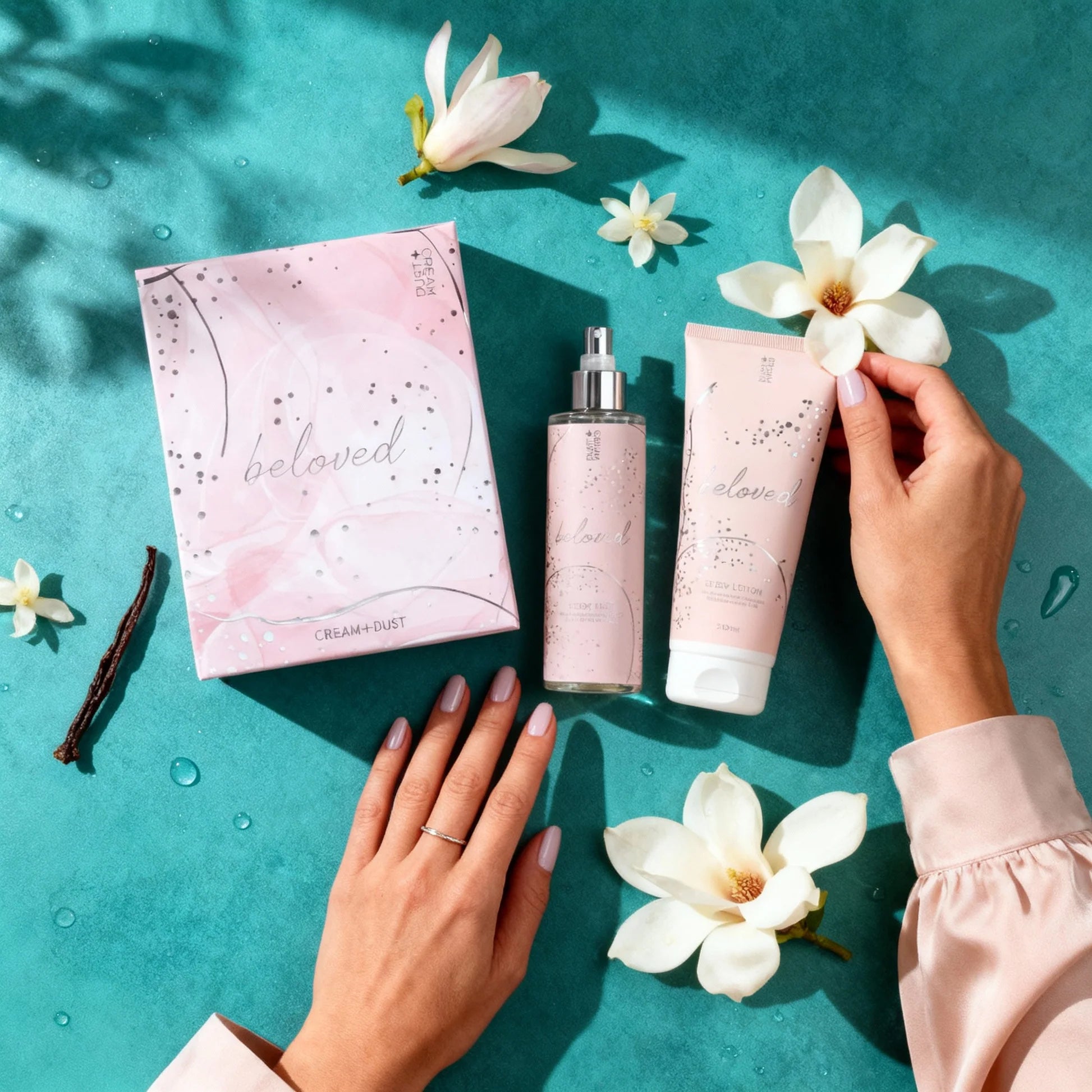 Beloved – Hydratační tělové mléko a mlha – magnolie a santalové dřevo