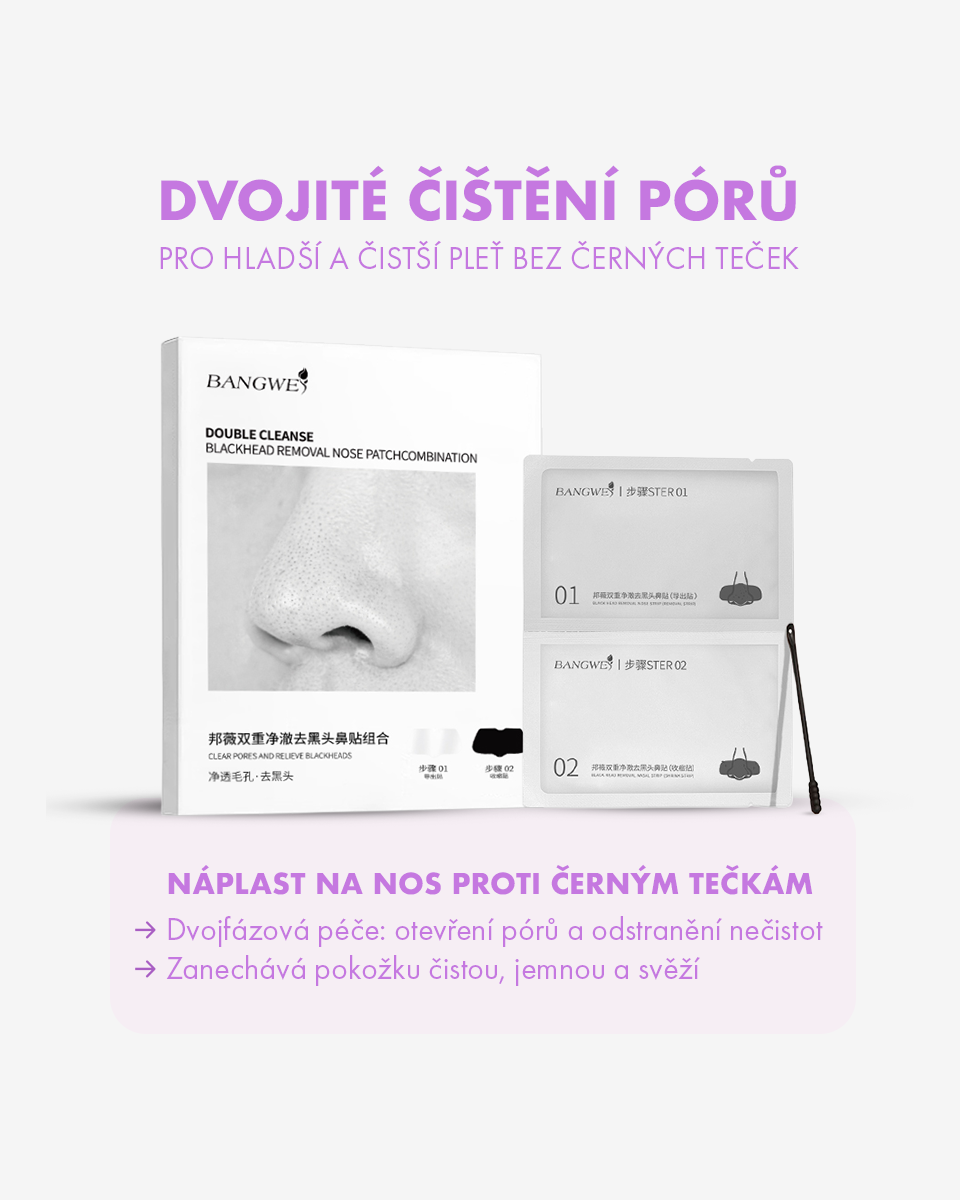 Sada čistících pásků na nos 2v1