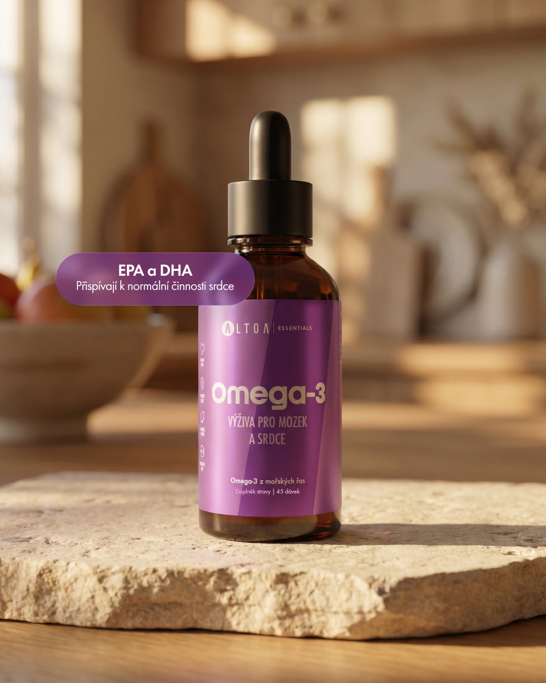 Omega 3 olej z řas 500 mg DHA - (100 ml)