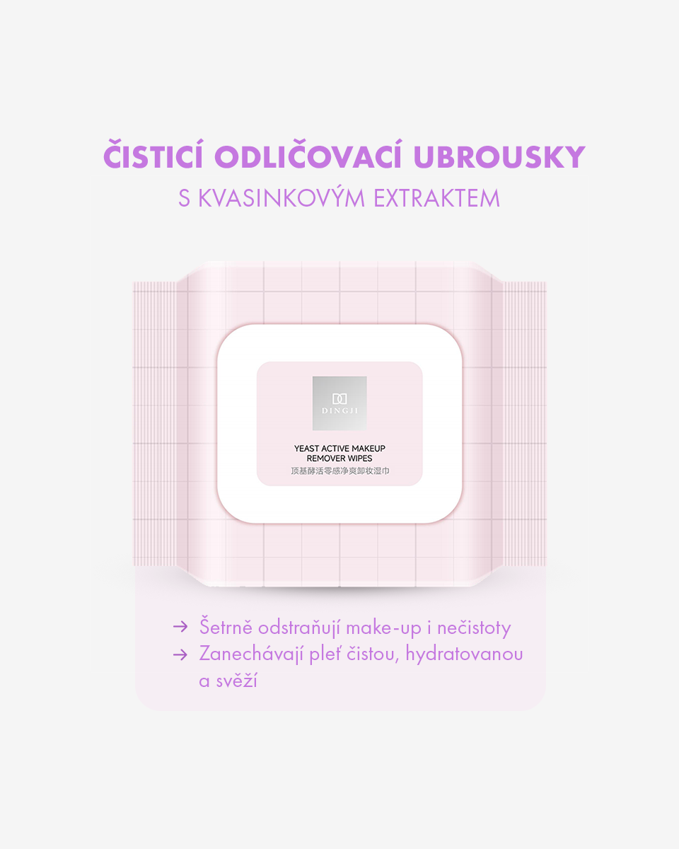 Odličovací ubrousky s fermentovanými kvasinkami 120 ks