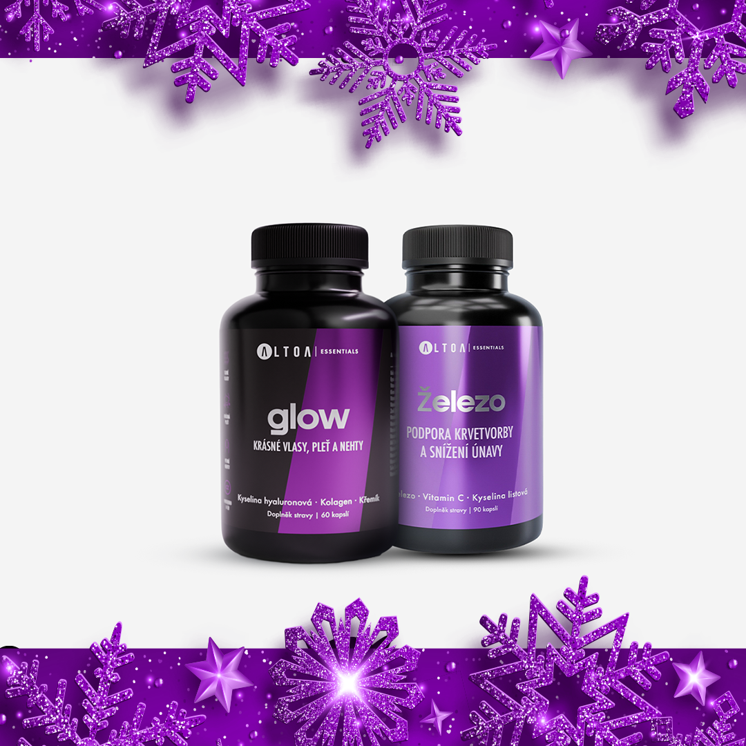 IRON BOOST - GLOW (60 kapslí) + Železo (90 kapslí)