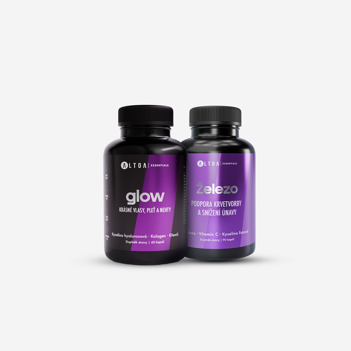 IRON BOOST - GLOW (60 kapslí) + Železo (90 kapslí)