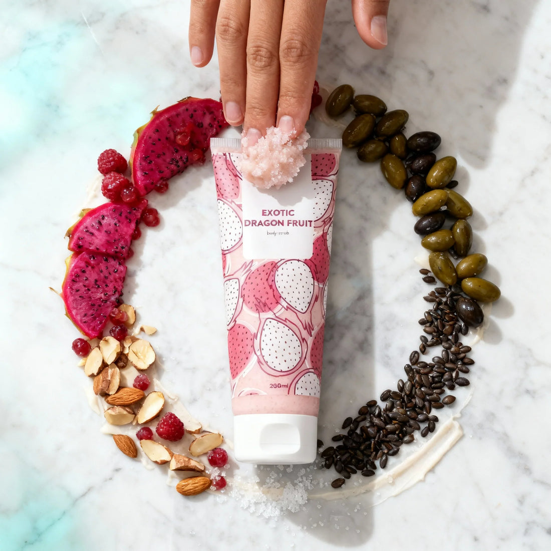 Tělový peeling – Exotické dračí ovoce