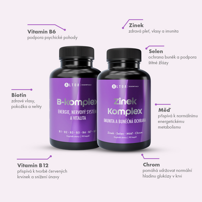 B-komplex + Zinek+ 90 kapslí