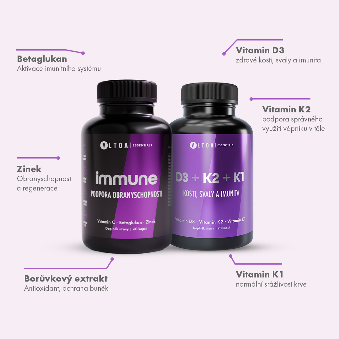 PŘEDPRODEJ: IMMUNE BOOST - IMMUNE + D3+K2+K1 90 kapslí