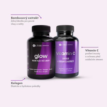 PŘEDPRODEJ: GLOW BOOST - Glow 60 kapslí + Vitamin C 90 kapslí