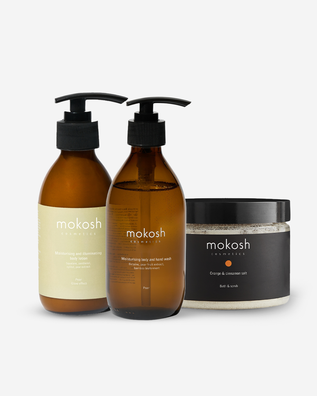 Great value package - Body lotion, washing gel and bath salt/peeling