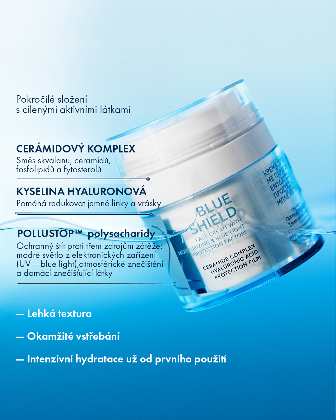 BLUE SHIELD - Hydratační krém s ochranou proti modrému záření