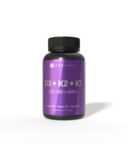 Vitamin D3 (4000 IU) + K2 + K1 - (90 kapslí)