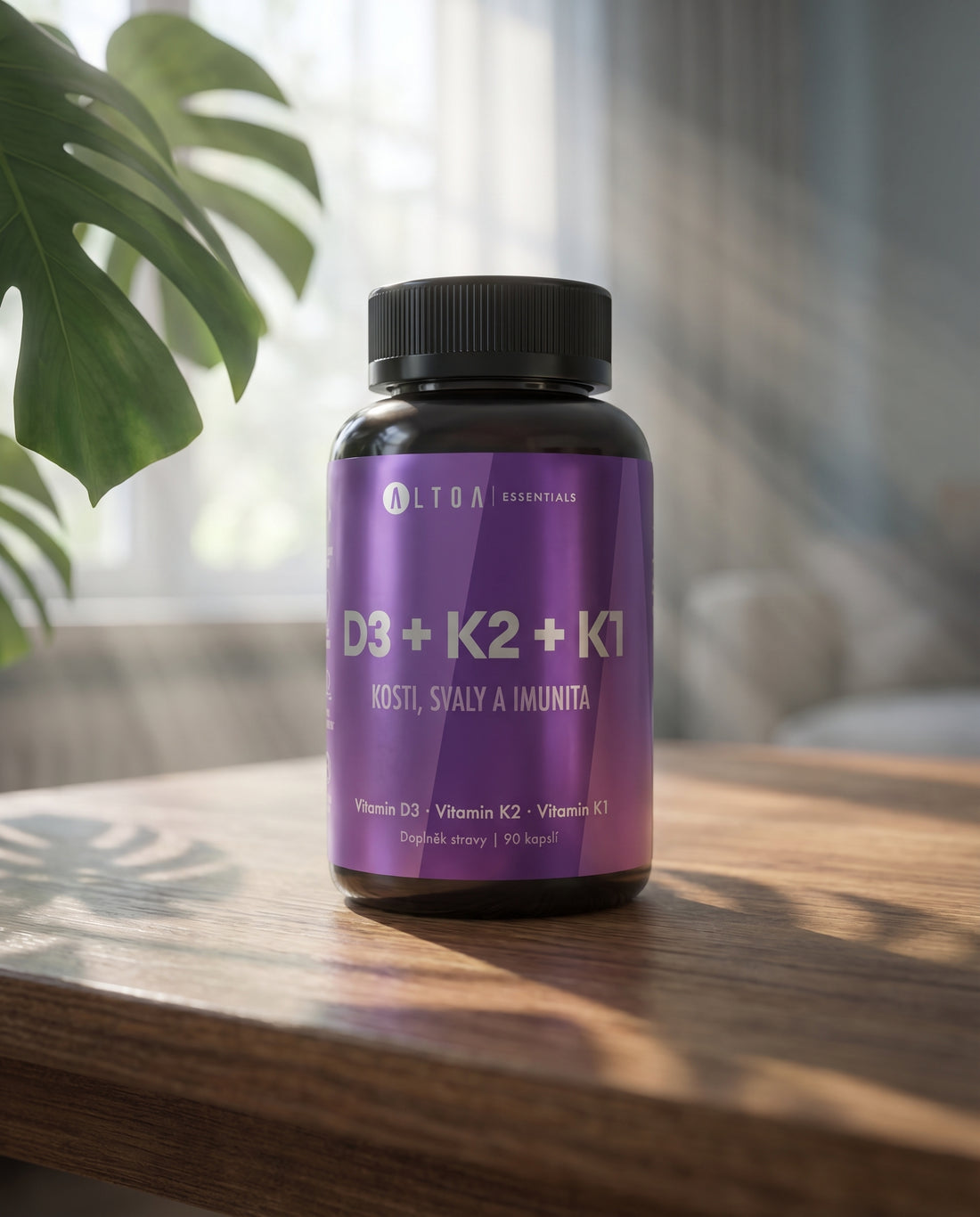 Vitamin D3 (4000 IU) + K2 + K1 - (90 kapslí)