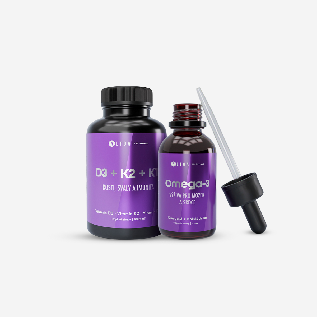Omega-3 100 ml + D3+K2+K1 90 kapslí