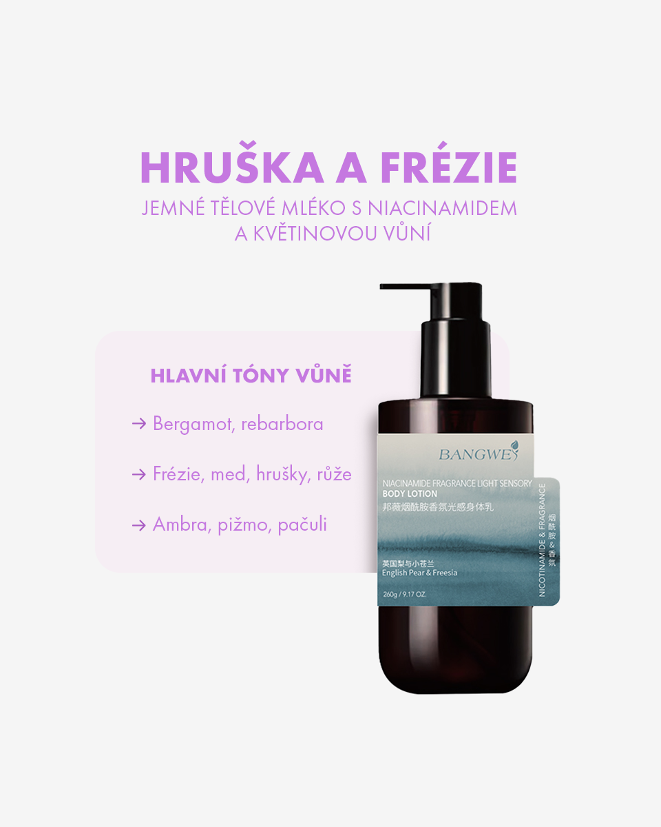 Hydratační tělové mléko – hruška a frézie 260 g