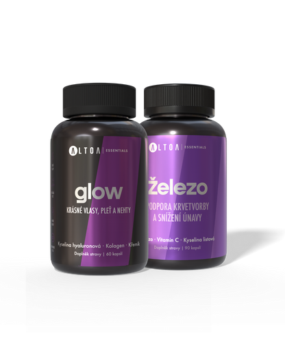IRON BOOST - GLOW (60 kapslí) + Železo (90 kapslí)