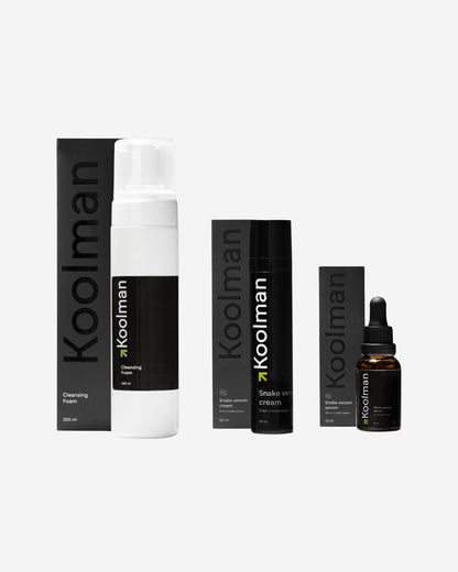 Sada Essential trio 40+ - čistící pěna, hyaluronové sérum a hydratační krém 24 s hadím jedem