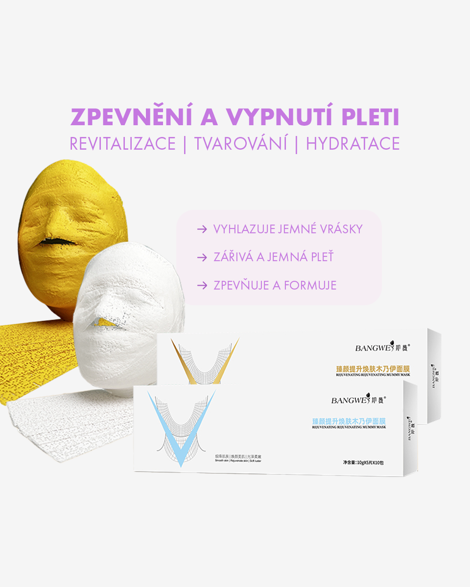 White V-shape rejuvenating mask with lifting effect - 10 pcs.