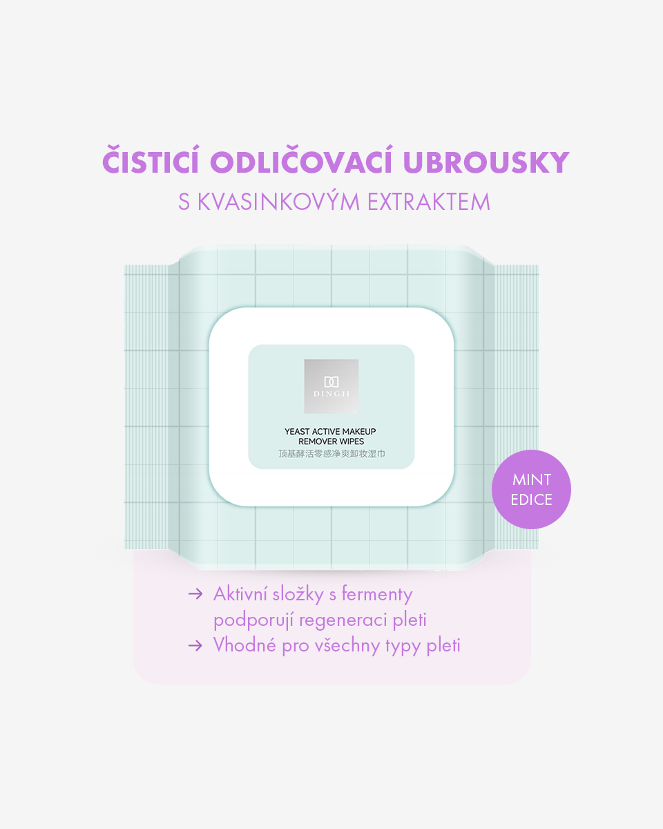 Odličovací ubrousky s fermentovanými kvasinkami 120 ks