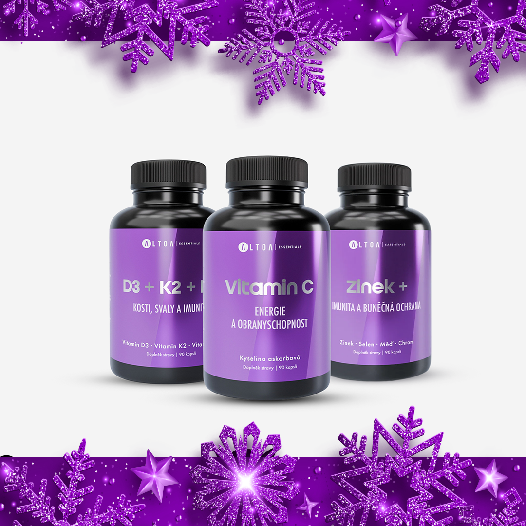 Vitamin C + D3+K2+K1 + Zinek+ 90 kapslí