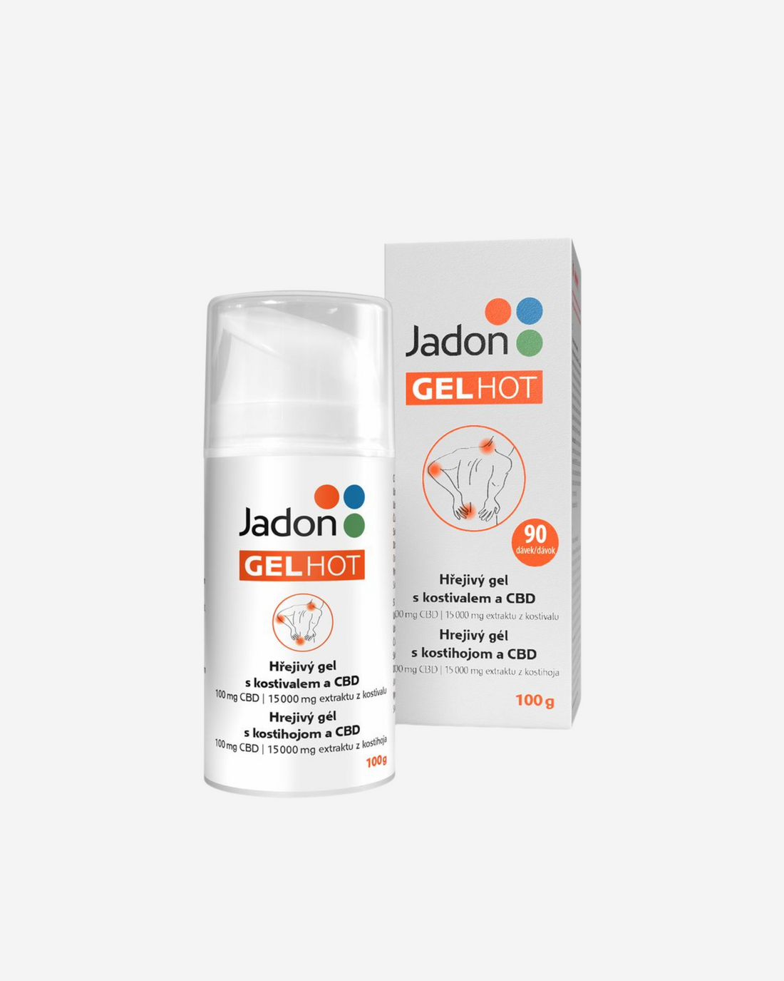 Jadon GEL HOT s kostivalem a CBD 100g