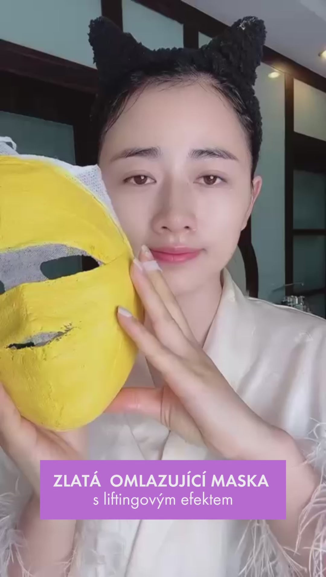 Zlatá V-shape omlazující maska s liftingovým efektem - 10 ks