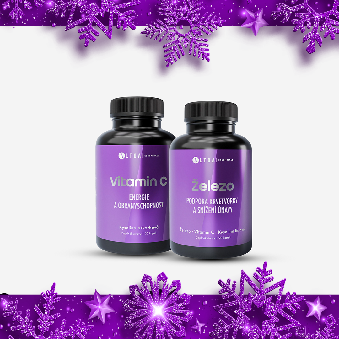 Vitamin C + Železo 90 kapslí